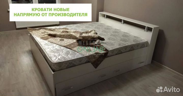 Кровать 140х200 с ящиками