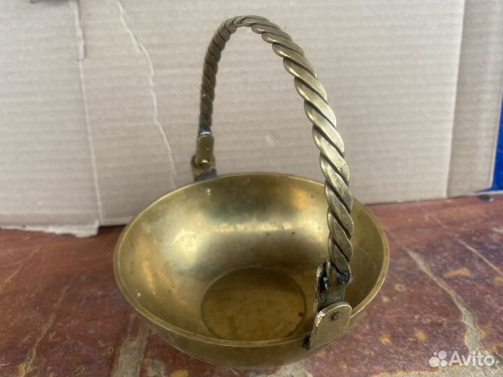 Ваза маленькая бронза латунь Индия