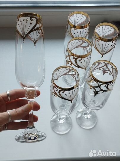 Хрусталь Bohemia бокалы для шампанского