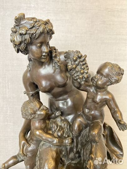 Скульпутура бронза Вакханалия Clodion 19 век