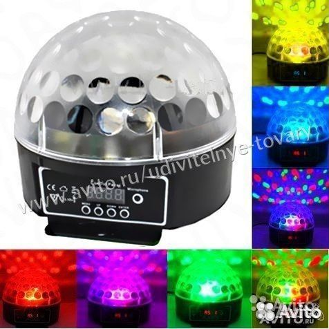 Диско-шар, в такт музыке с флешкой