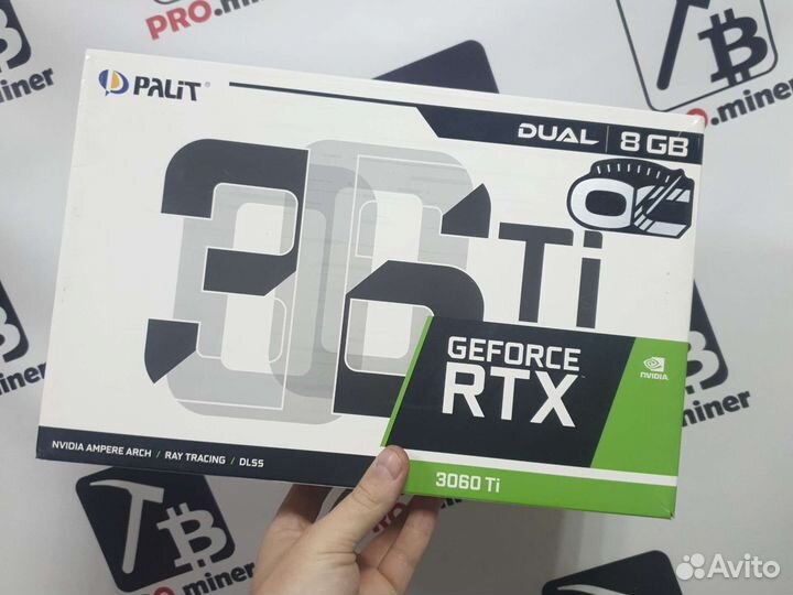 Видеокарта rtx 3060ti Palit OC версия LHR