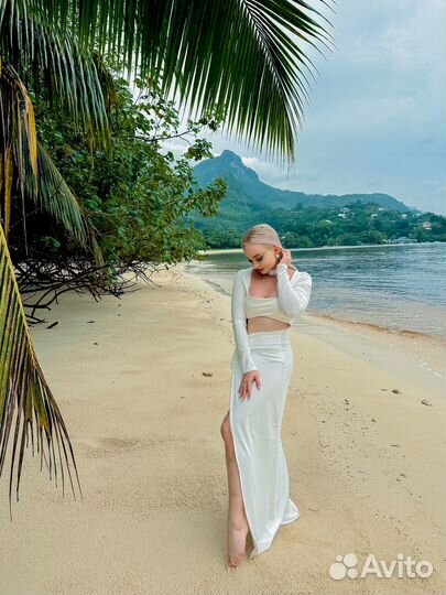 Платье белое женское