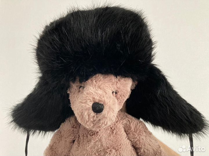 Шапка-ушанка из меха бобра