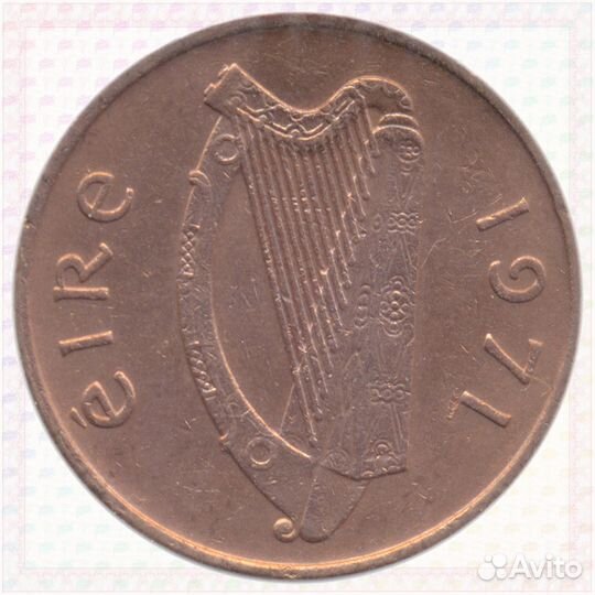 1 пенни 1971 Ирландия