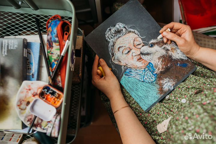 Картина пастелью 