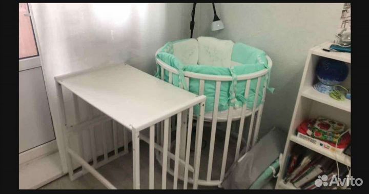 Детская кроватка трансформер 9 в 1 с матрасом