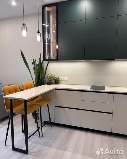 Кухня с барной стойкой на заказ от производителя