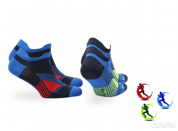 Беговые носки короткие, 2 пары