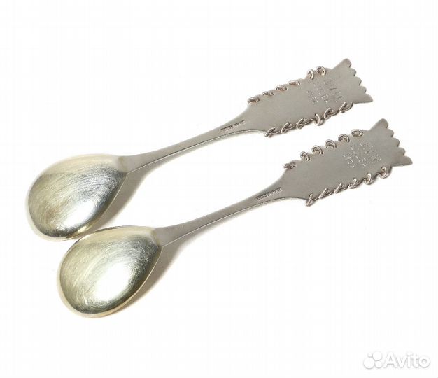 Серебряные десертные ложки, 2 шт. Швеция, 1966 год