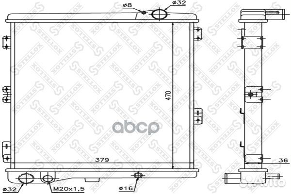 10-25080-SX радиатор системы охлаждения Audi 8