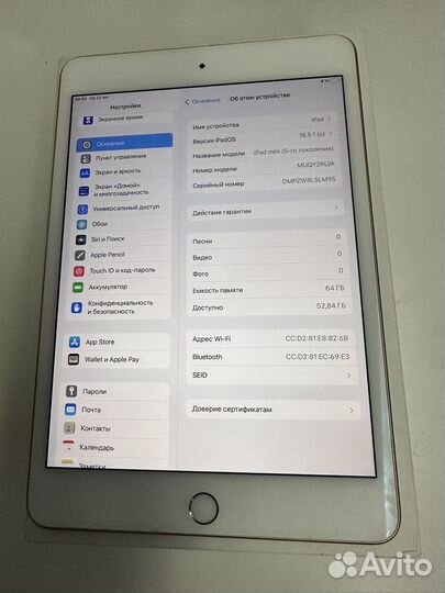 iPad mini 5 64gb wifi