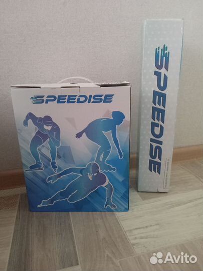 Конькобежные коньки speedise, 40 размер,чёрные