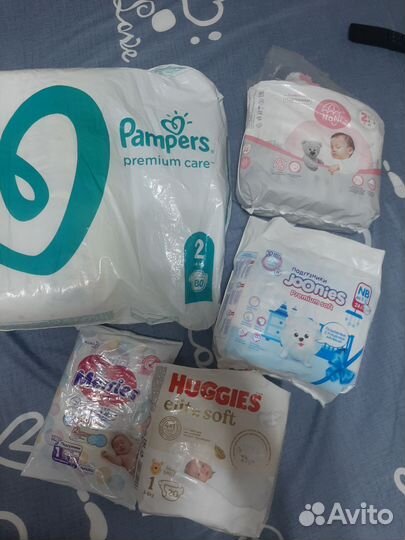 Подгузники. Размеры 1 и 2