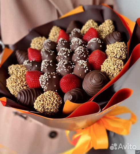 Букет из клубники в шоколаде