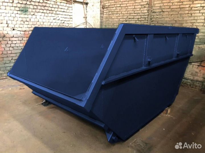 Бункер для мусора, контейнер 8 м3. Синий