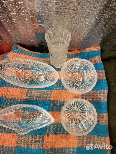 Ваза конфетница хрустальная СССР