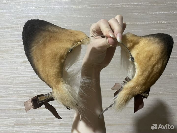 Лисьи ушки ободок ручная работа