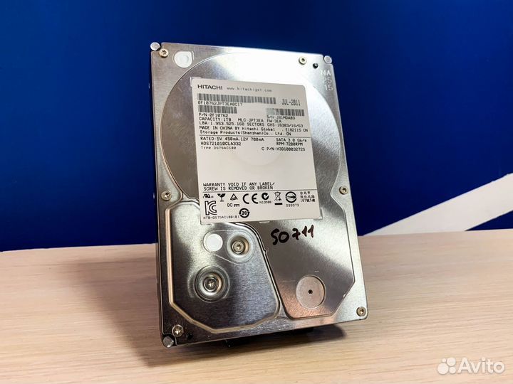 Жесткий диск Hitachi 1Tb HDS721010CLA332 50711ч