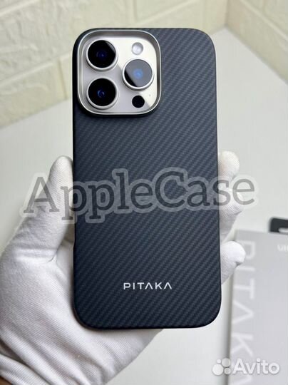 Чехол Pitaka на iPhone 16 Pro/Pro Max 600D чёрный