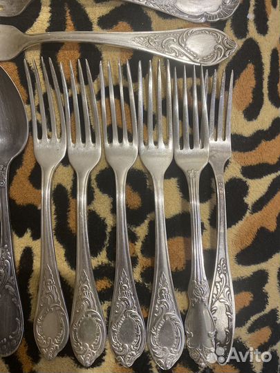 Столовые приборы мельхиор СССР мнц
