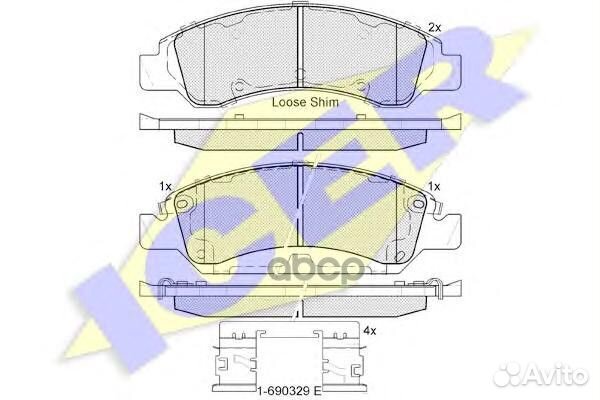 182137 колодки дисковые передние Chevrolet Tahoe