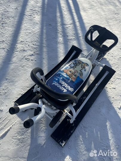 Снегокат барс с колесной базой и толкателем