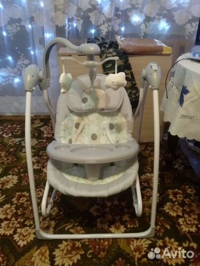 Детские электронные качели шезлонг