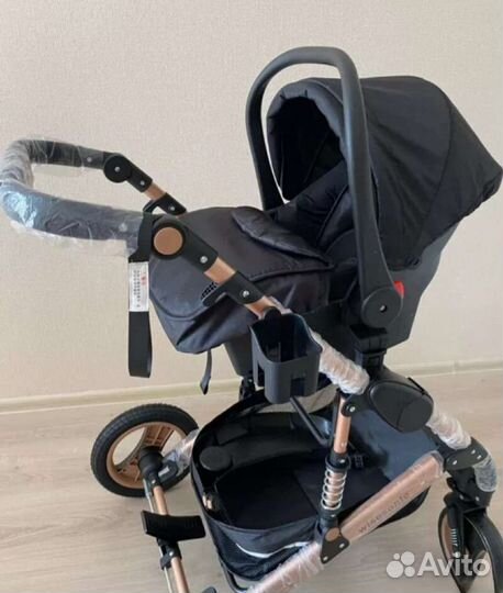 Коляска 3в1 Новая стильная (Black)