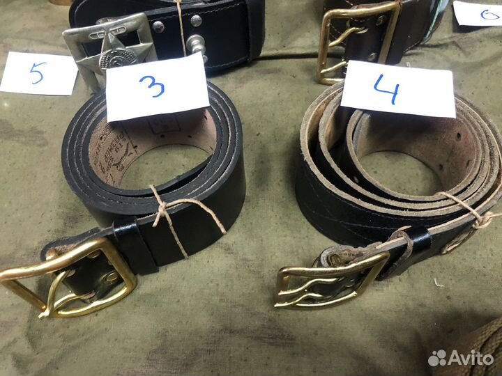 Ремни кожаные армейские