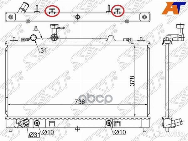 Радиатор Mazda 6 02-12 / Atenza 02-12 MZ0005-2 Sat