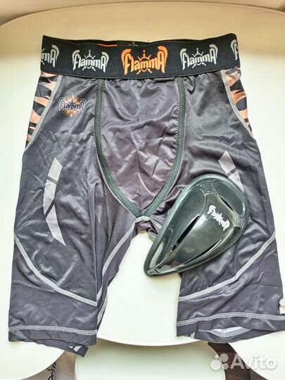 Компрессионные шорты flamma, размер S, с ракушкой