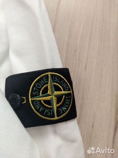 Худи Зип Stone island белый L