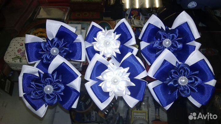 Бантики-резинки для волос, зажимы