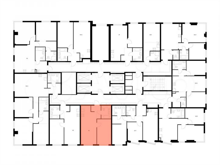 1-к. квартира, 42 м², 12/32 эт.