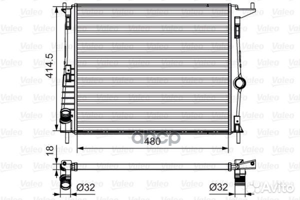 Радиатор двигателя Premium Renault Logan (04)