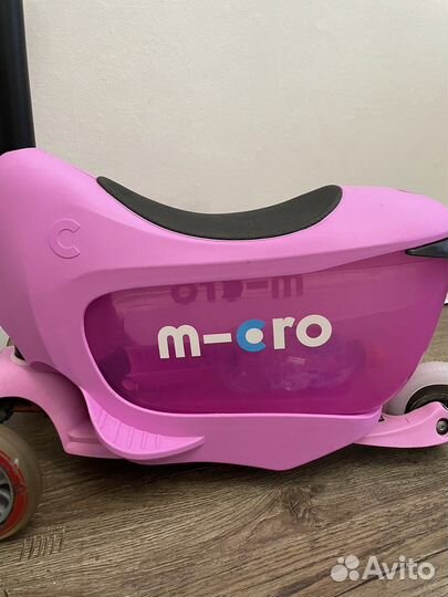 Самокат micromini2go Deluxе pinc