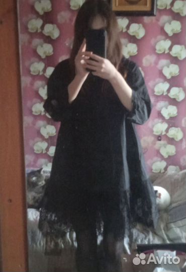 Платье чëрное в стиле лолита от valentino