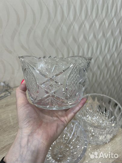 Конфетница хрусталь СССР