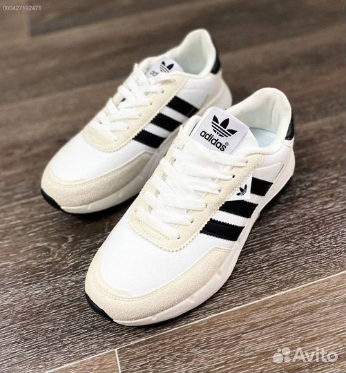 Мужские кроссовки Adidas черно-белые