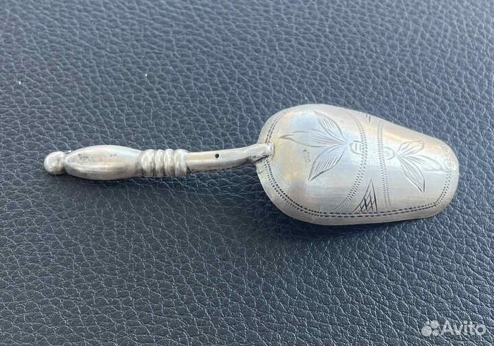 Серебряный совочек для сахара, 84 проба