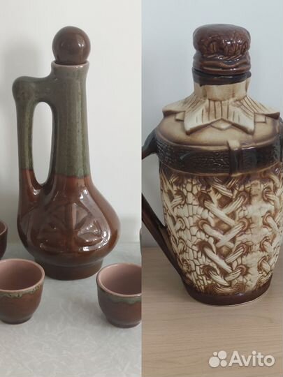 Глиняный набор для вина