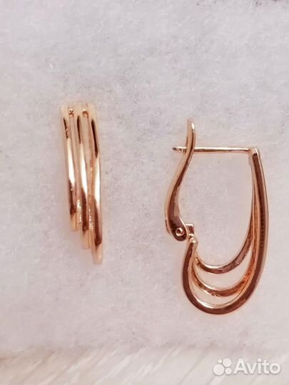 Позолоченные серьги