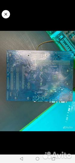 Материнская плата + процессор +2гб озу + кулер