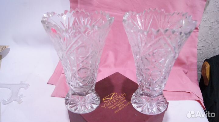 Вазы хрустальные разные СССР/ГДР/Bohemia