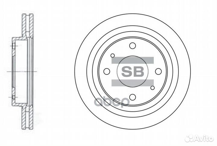 SD1045 диск тормозной передний Hyundai Elantra