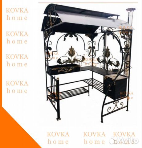 Кованный мангал-беседка «Звезда»