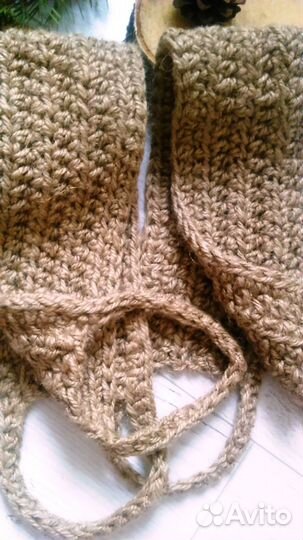 Мочалка джутовая натуральная в баню, сауну