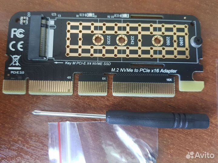 Переходник адаптер m.2 pci 16x 3.0