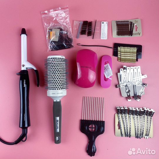 Щипцы для завивки, расчески, невидимки и шпильки